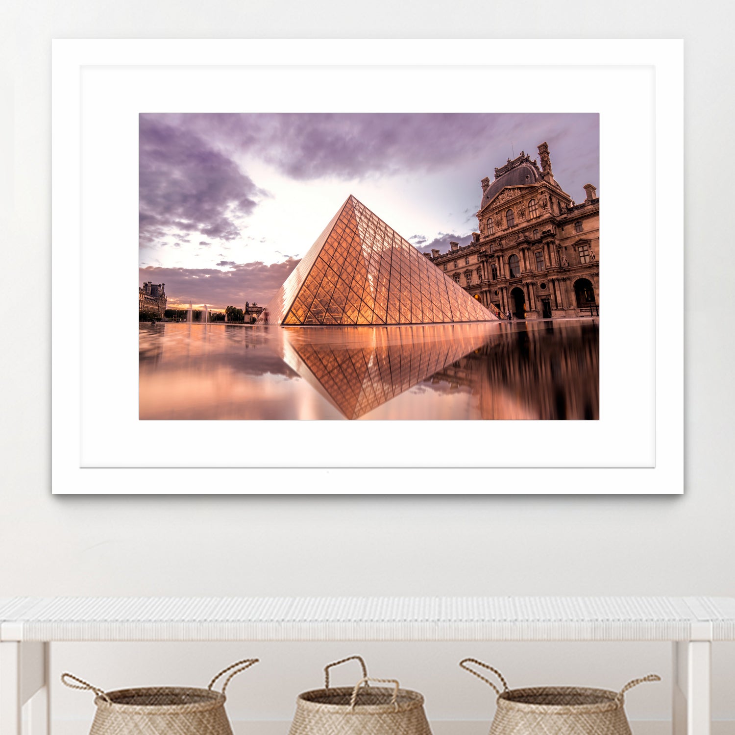 The Louvre by Steven Sandner on GIANT ART - white digital painting