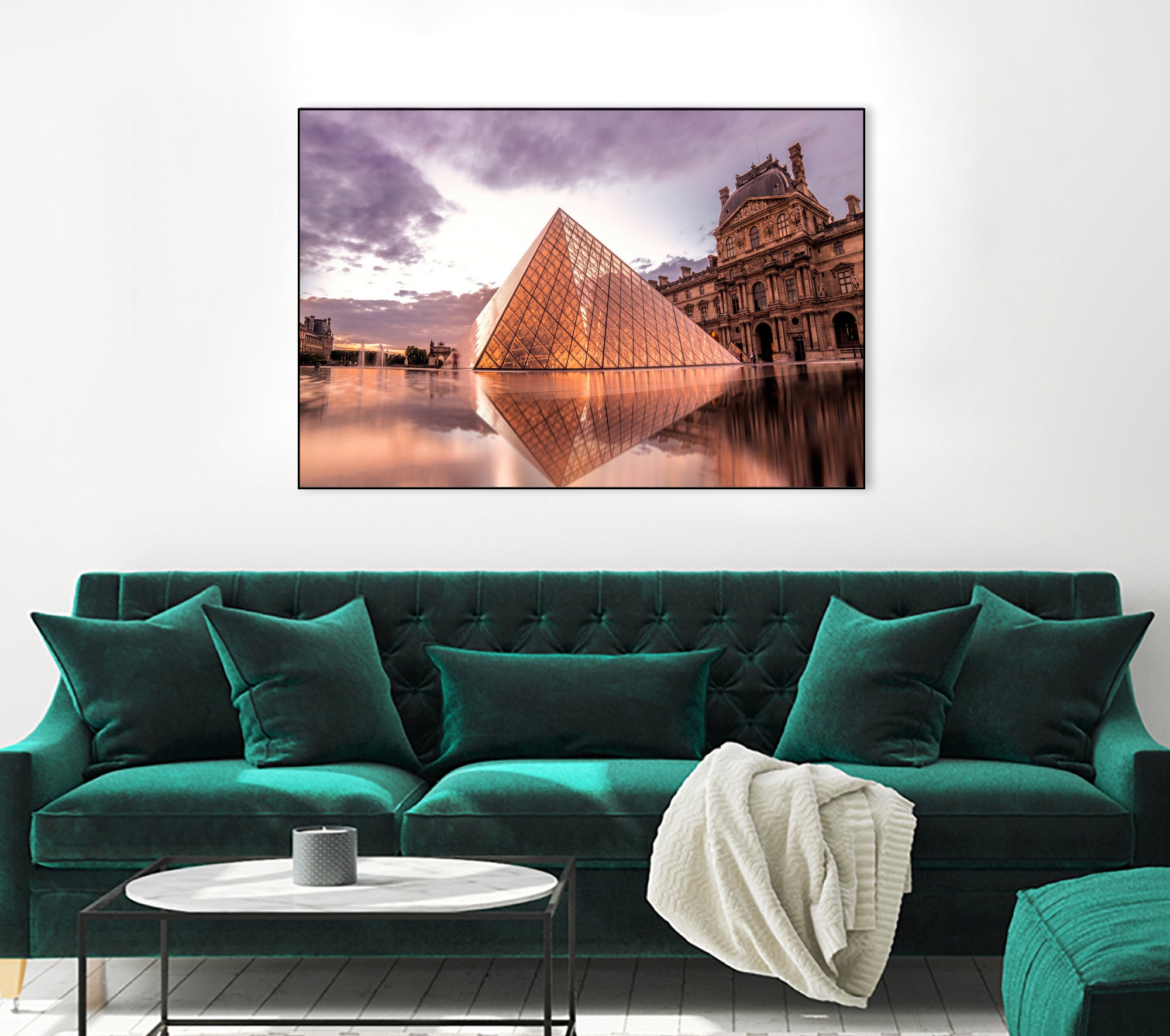 The Louvre by Steven Sandner on GIANT ART - white digital painting