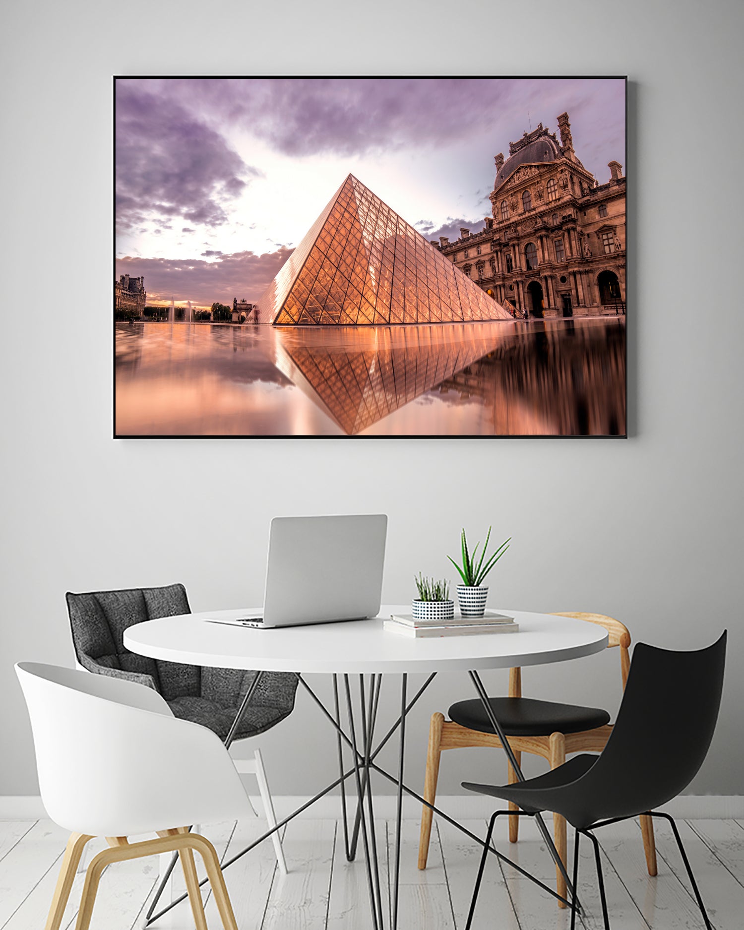 The Louvre by Steven Sandner on GIANT ART - white digital painting