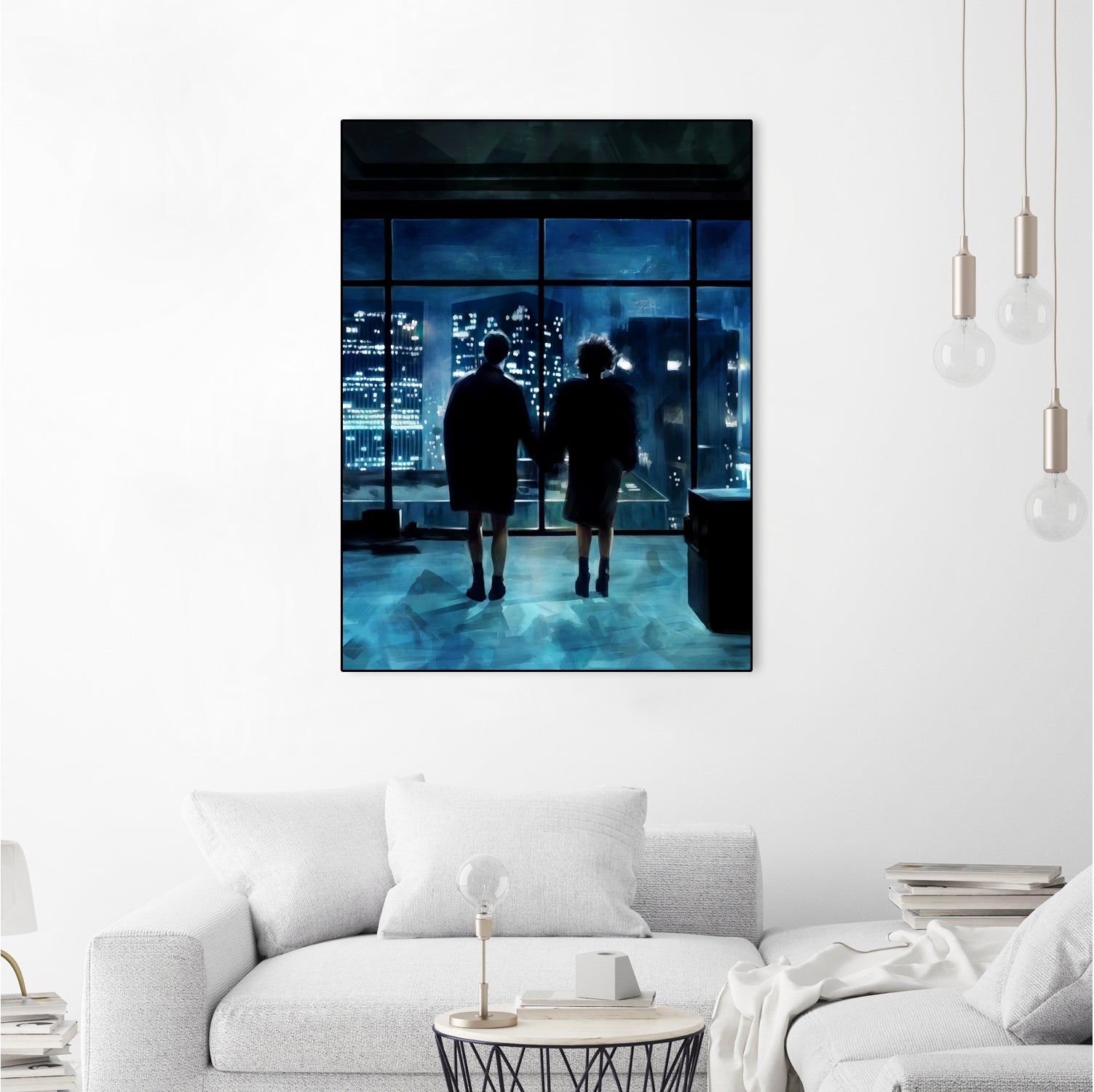 Fight Club by Dmitry Belov on GIANT ART - blue digital painting