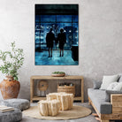 Fight Club by Dmitry Belov on GIANT ART - blue digital painting