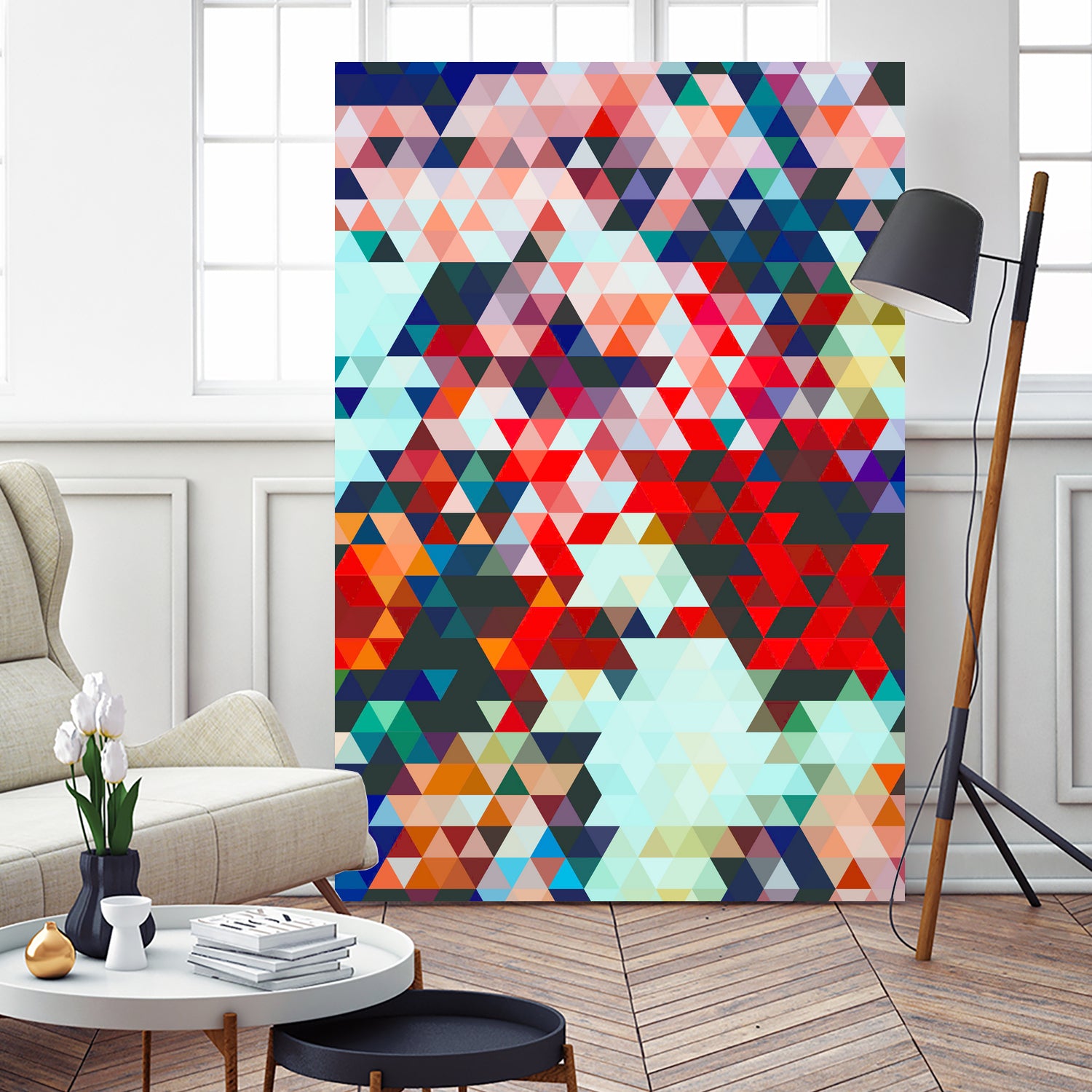 Geometrico by Uma Gokhale on GIANT ART - red digital painting