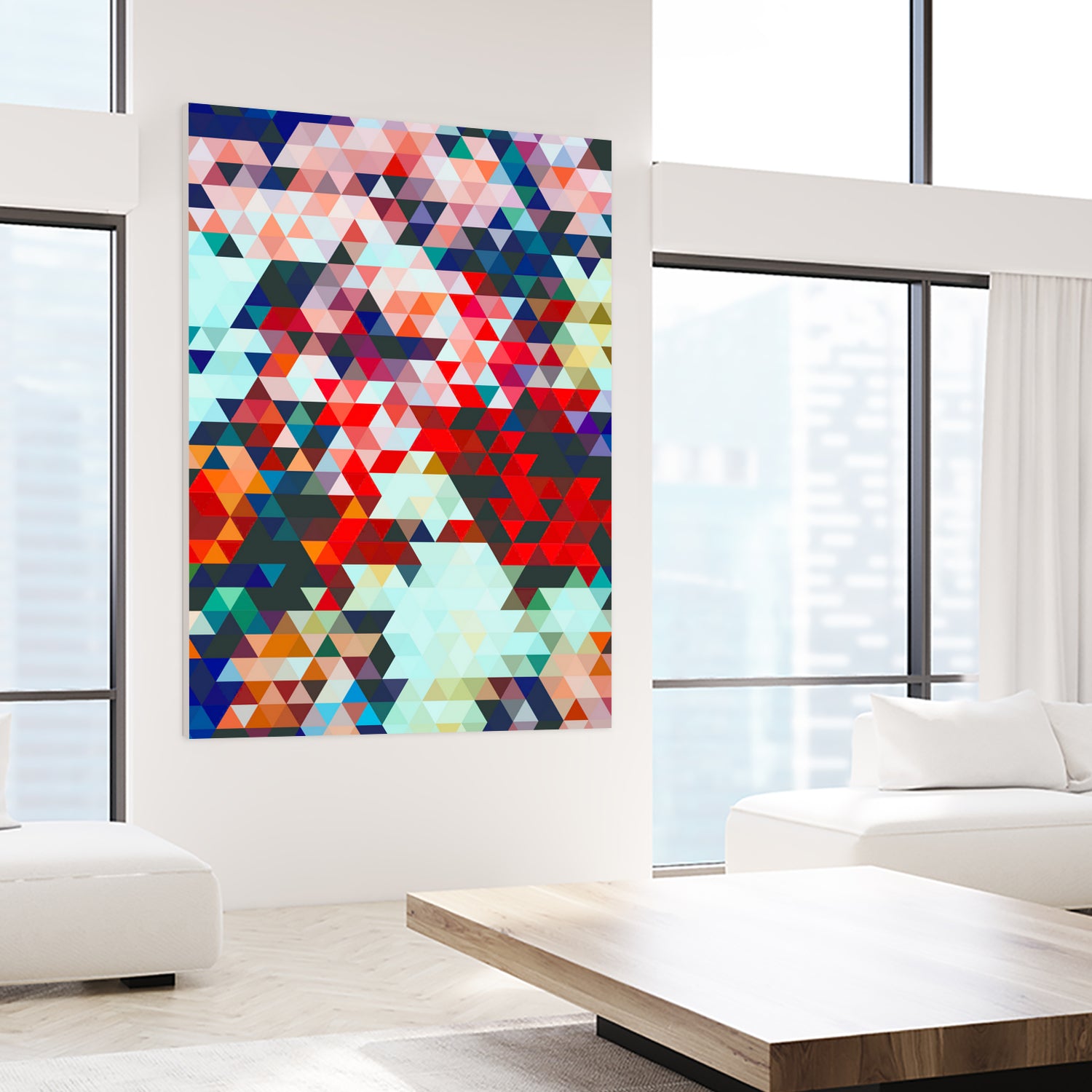 Geometrico by Uma Gokhale on GIANT ART - red digital painting