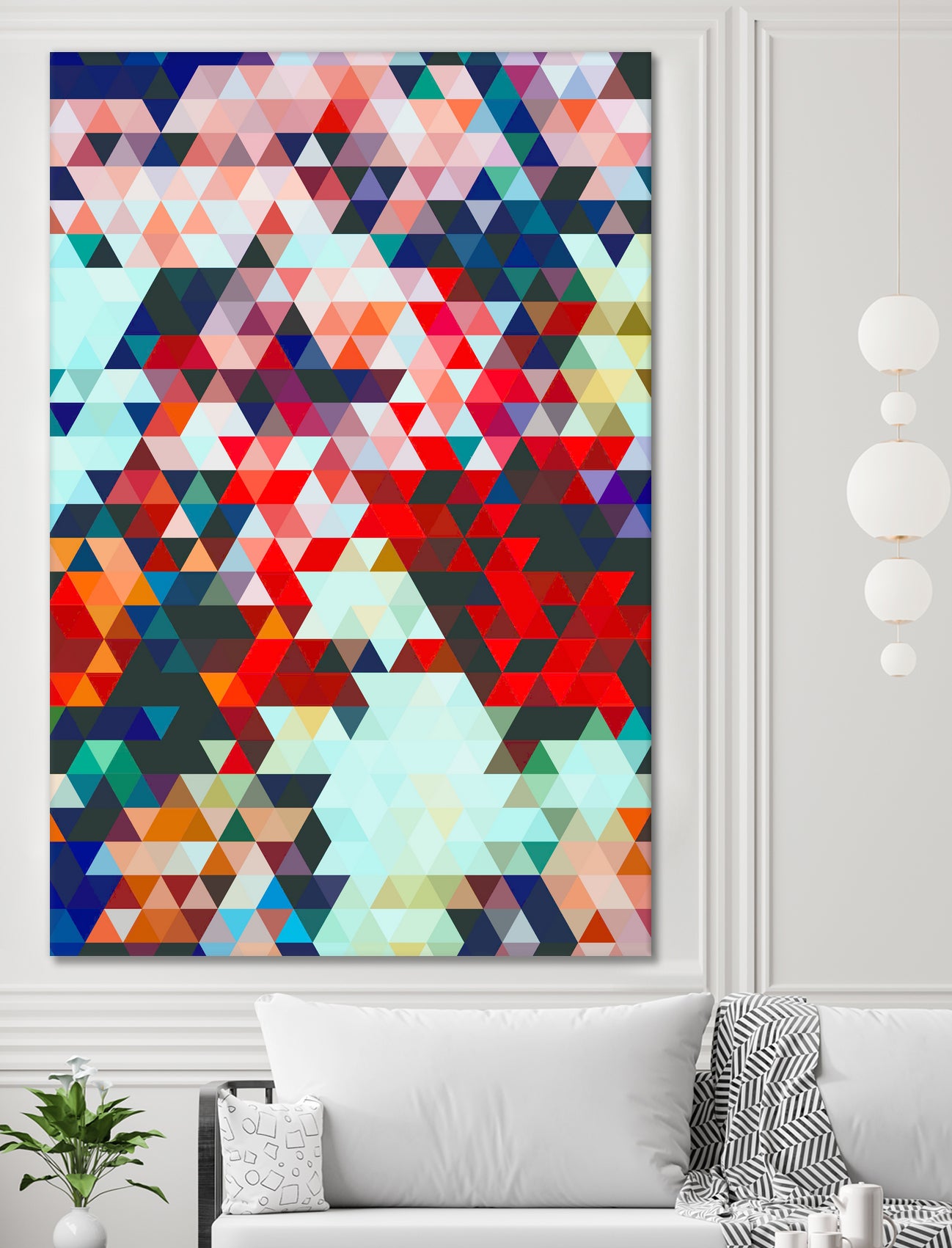 Geometrico by Uma Gokhale on GIANT ART - red digital painting