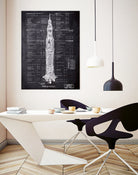 Rocket blueprints by map collection on GIANT ART - black mixed media