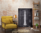 Rocket blueprints by map collection on GIANT ART - black mixed media