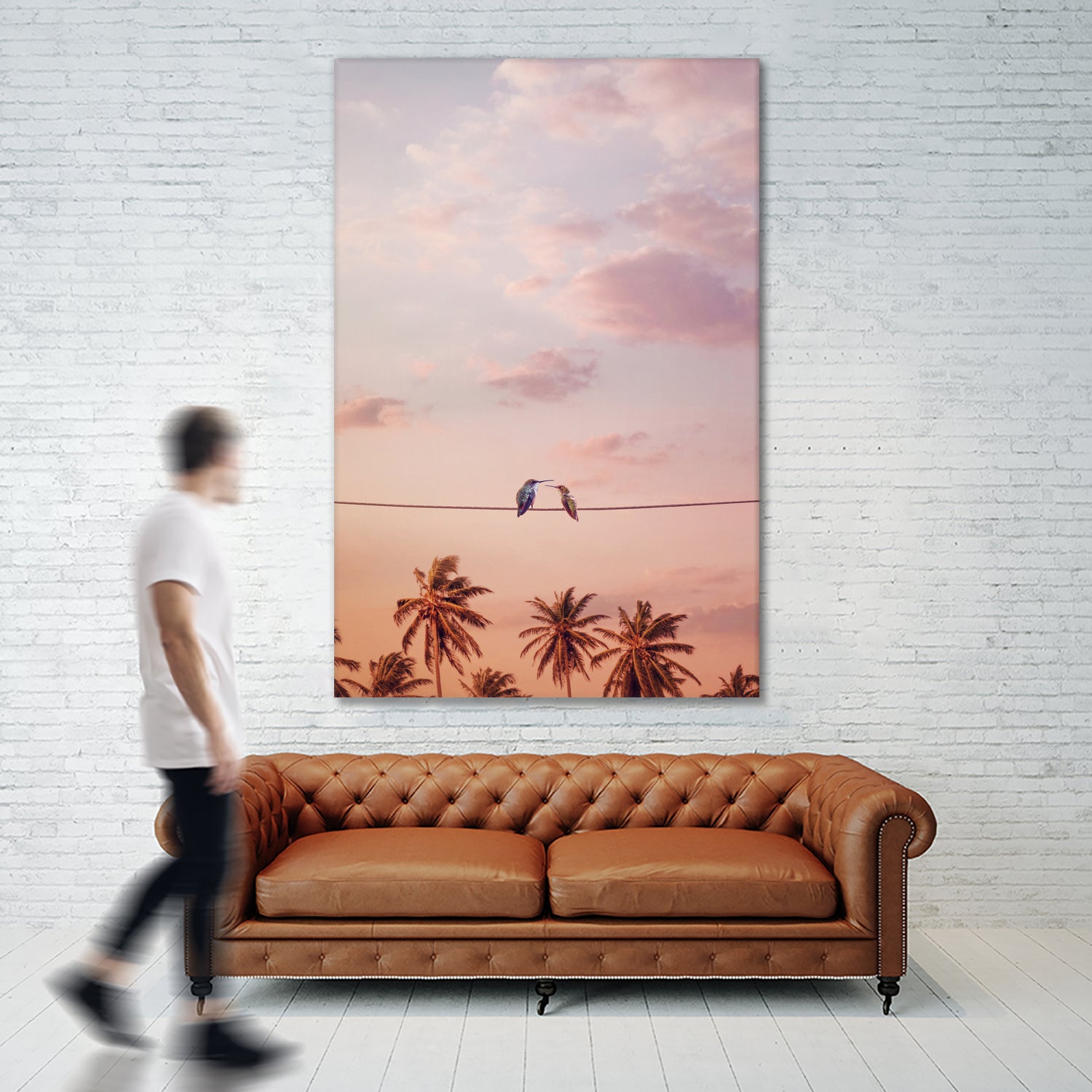 HUMMINGBIRDS by Jonas Loose on GIANT ART - orange photo manipulation