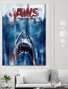 Jaws by Dmitry Belov on GIANT ART - blue digital drawing