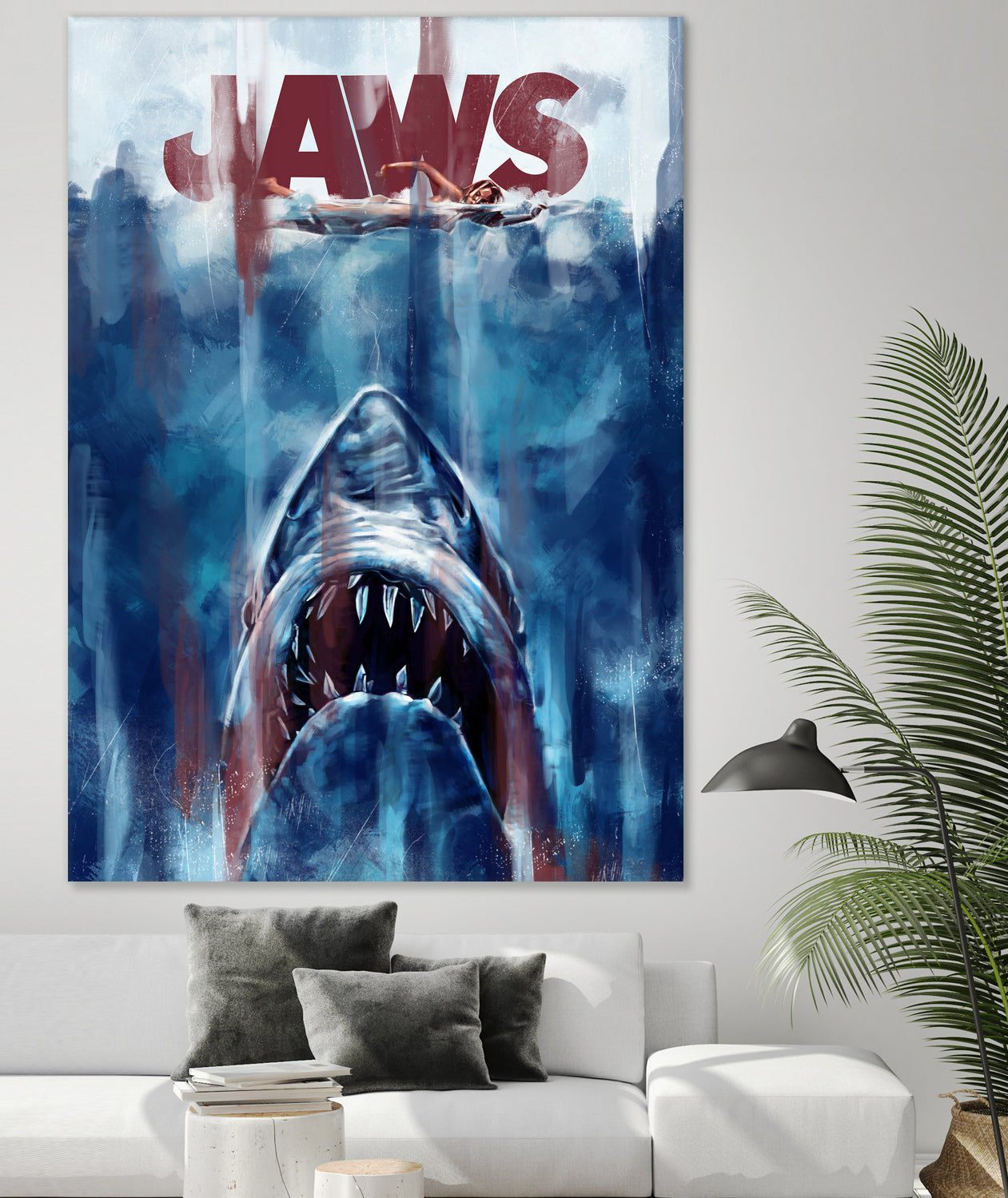 Jaws by Dmitry Belov on GIANT ART - blue digital drawing