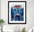 Jaws by Dmitry Belov on GIANT ART - blue digital drawing