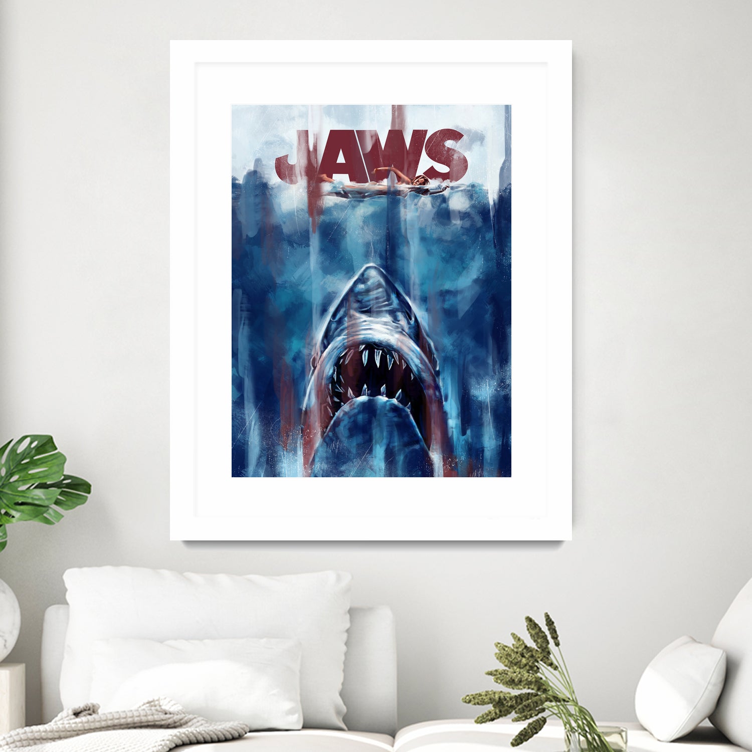 Jaws by Dmitry Belov on GIANT ART - blue digital drawing