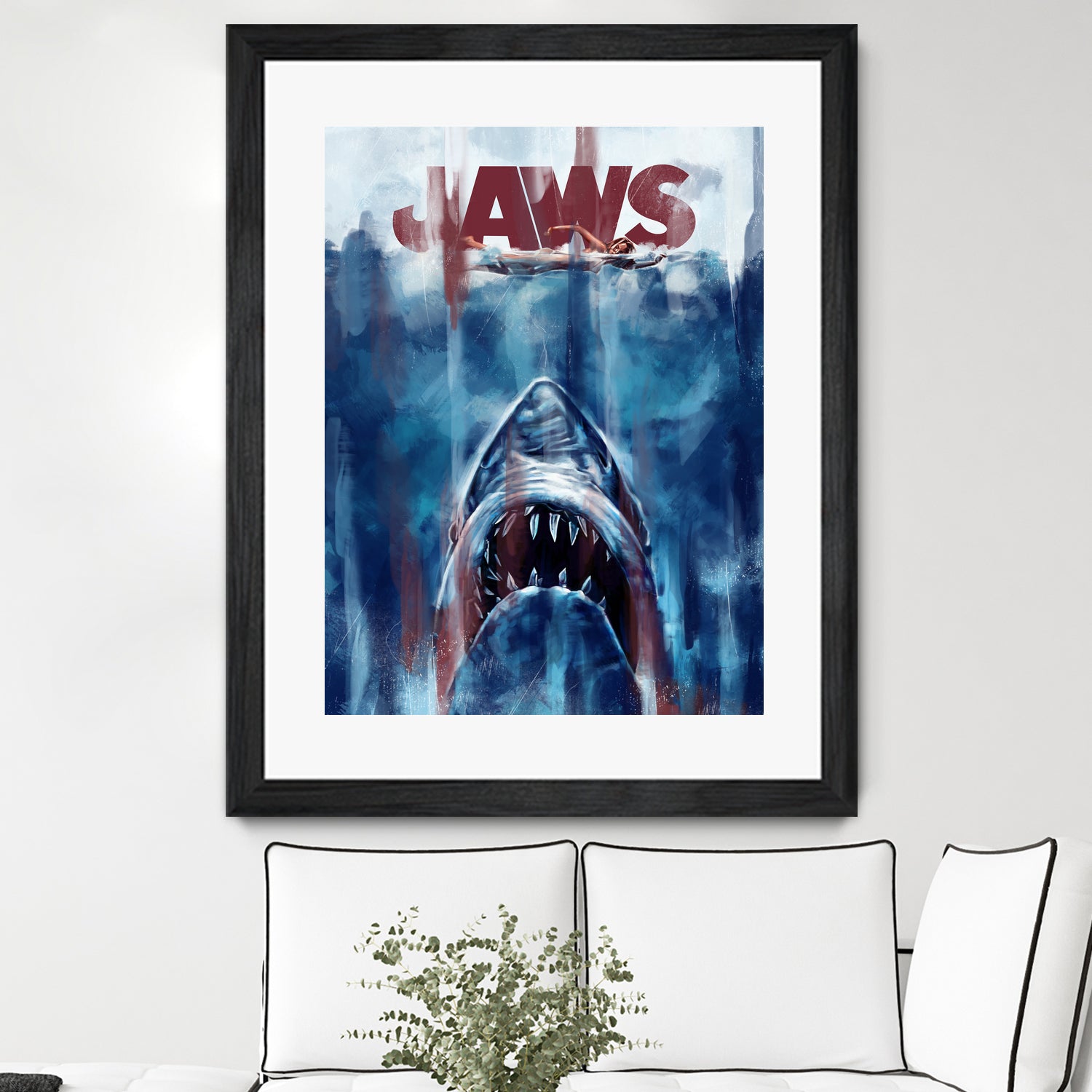 Jaws by Dmitry Belov on GIANT ART - blue digital drawing