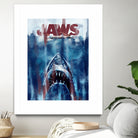 Jaws by Dmitry Belov on GIANT ART - blue digital drawing