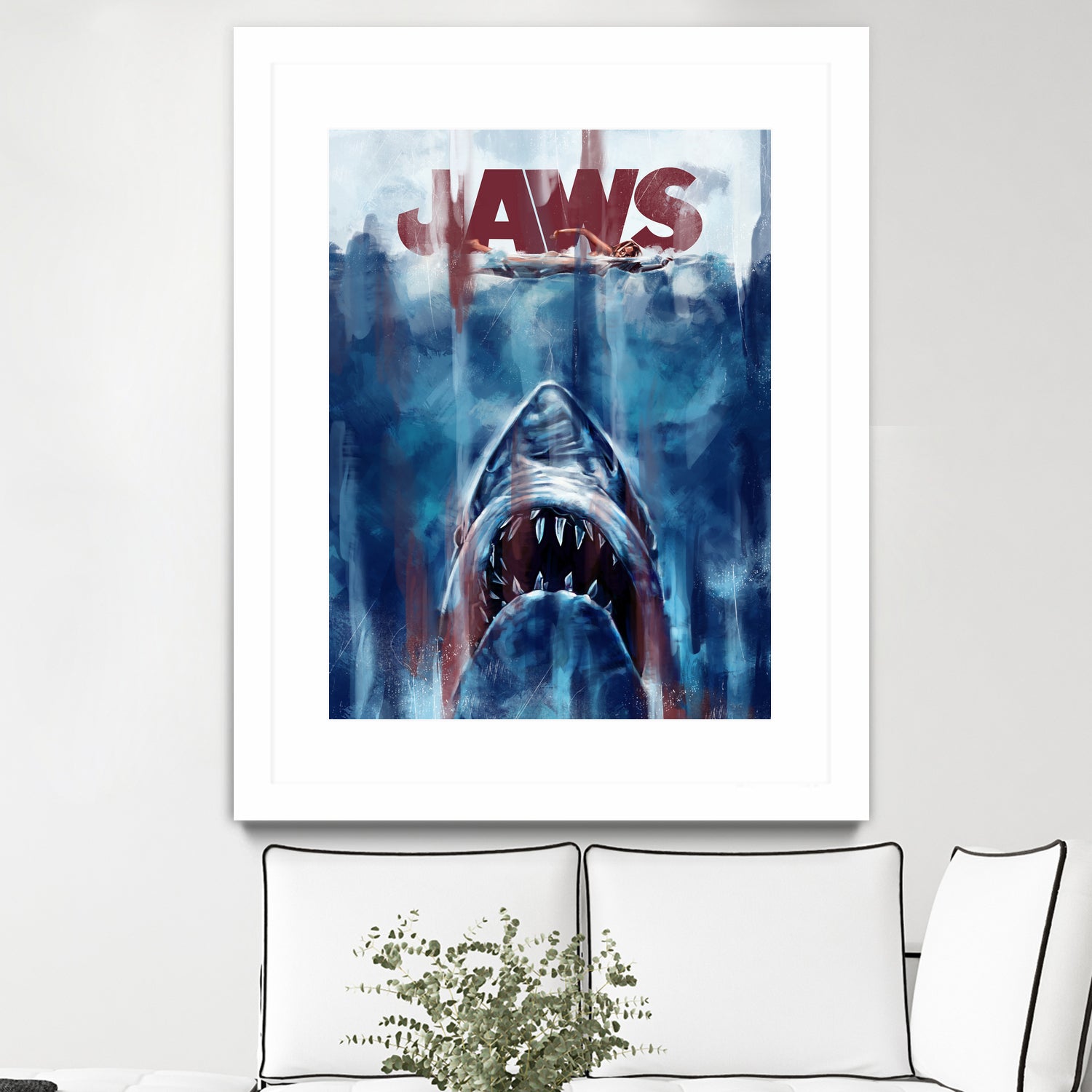 Jaws by Dmitry Belov on GIANT ART - blue digital drawing