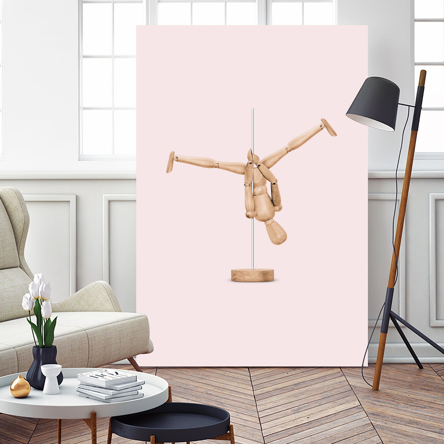 POLEDANCE MANNEQUIN by Jonas Loose on GIANT ART - pink photo manipulation