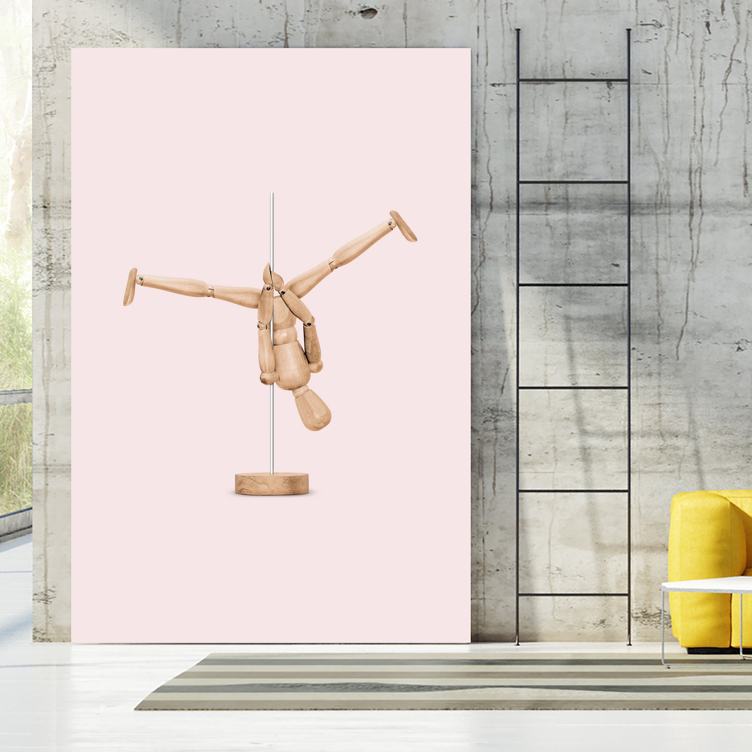 POLEDANCE MANNEQUIN by Jonas Loose on GIANT ART - pink photo manipulation