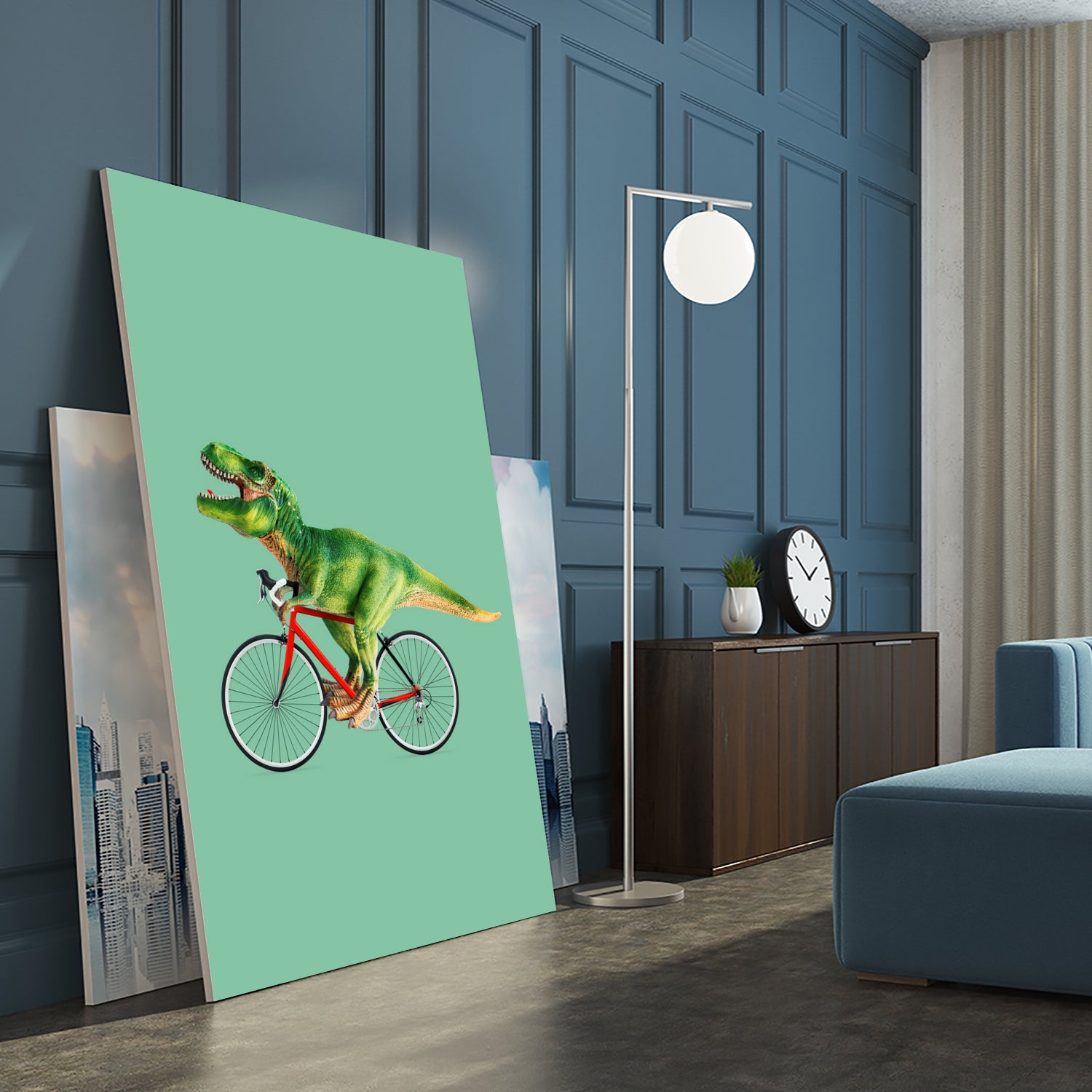 T-REX BIKE by Jonas Loose on GIANT ART - green photo manipulation