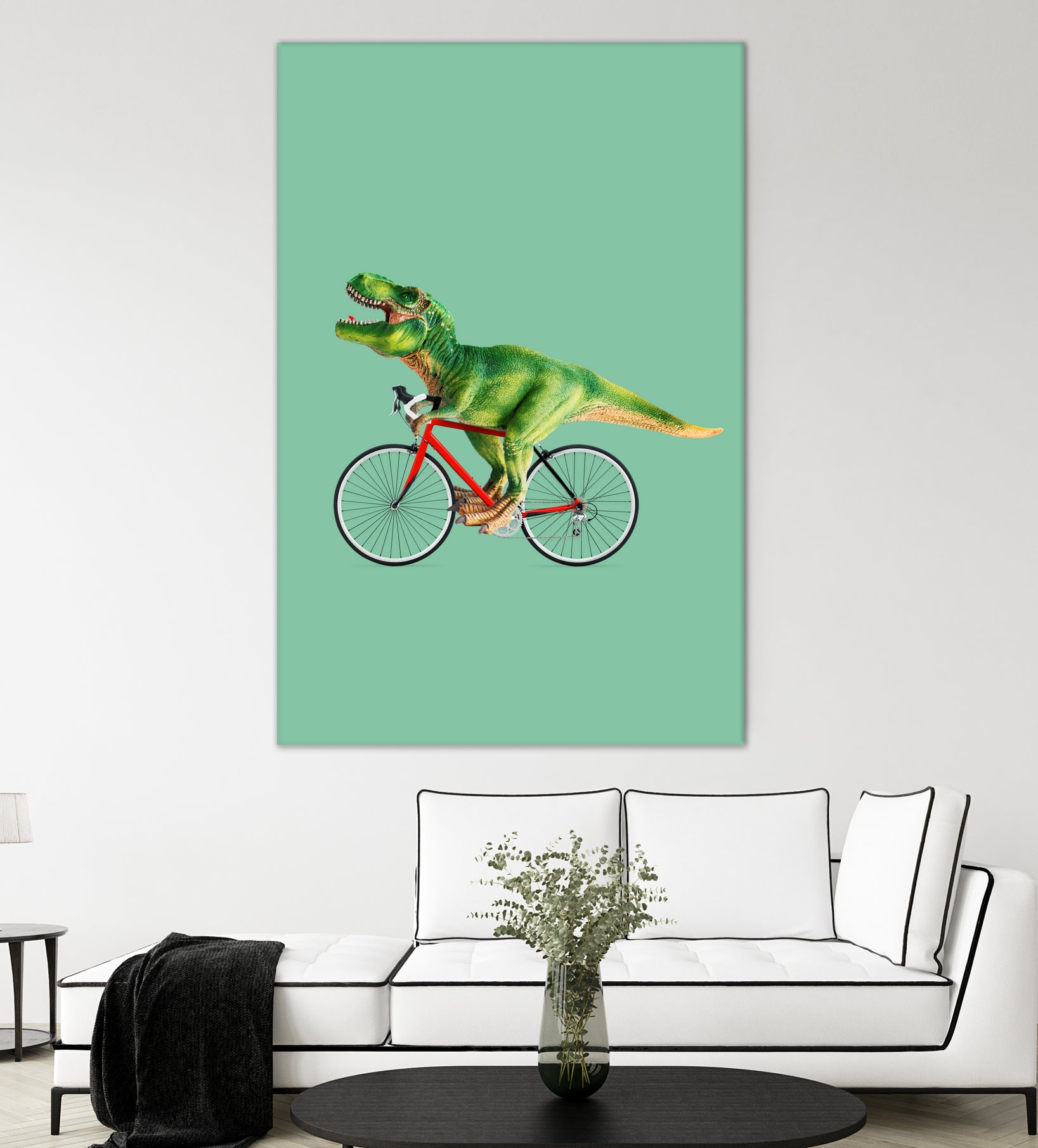 T-REX BIKE by Jonas Loose on GIANT ART - green photo manipulation