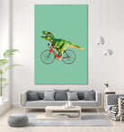 T-REX BIKE by Jonas Loose on GIANT ART - green photo manipulation