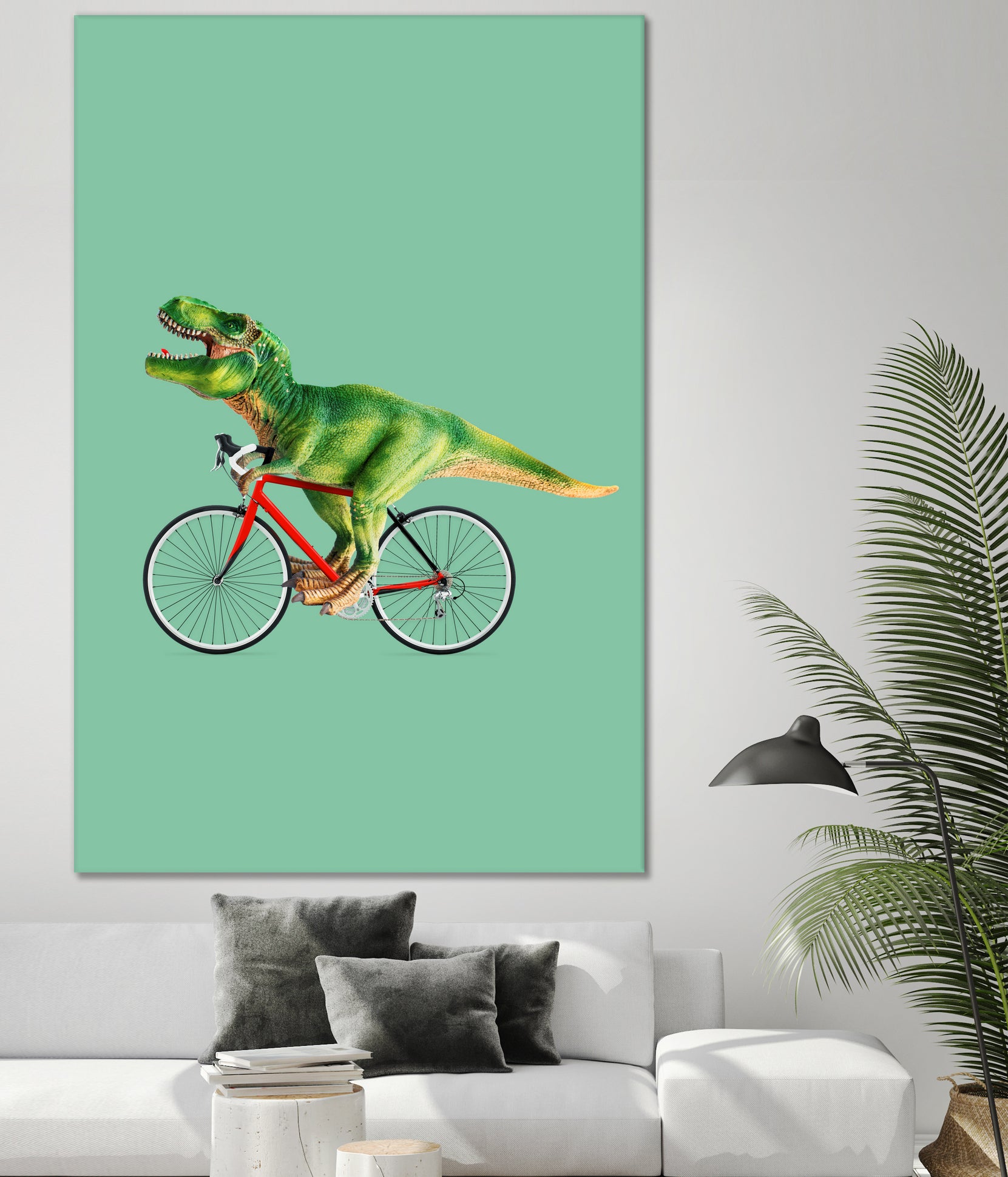 T-REX BIKE by Jonas Loose on GIANT ART - green photo manipulation