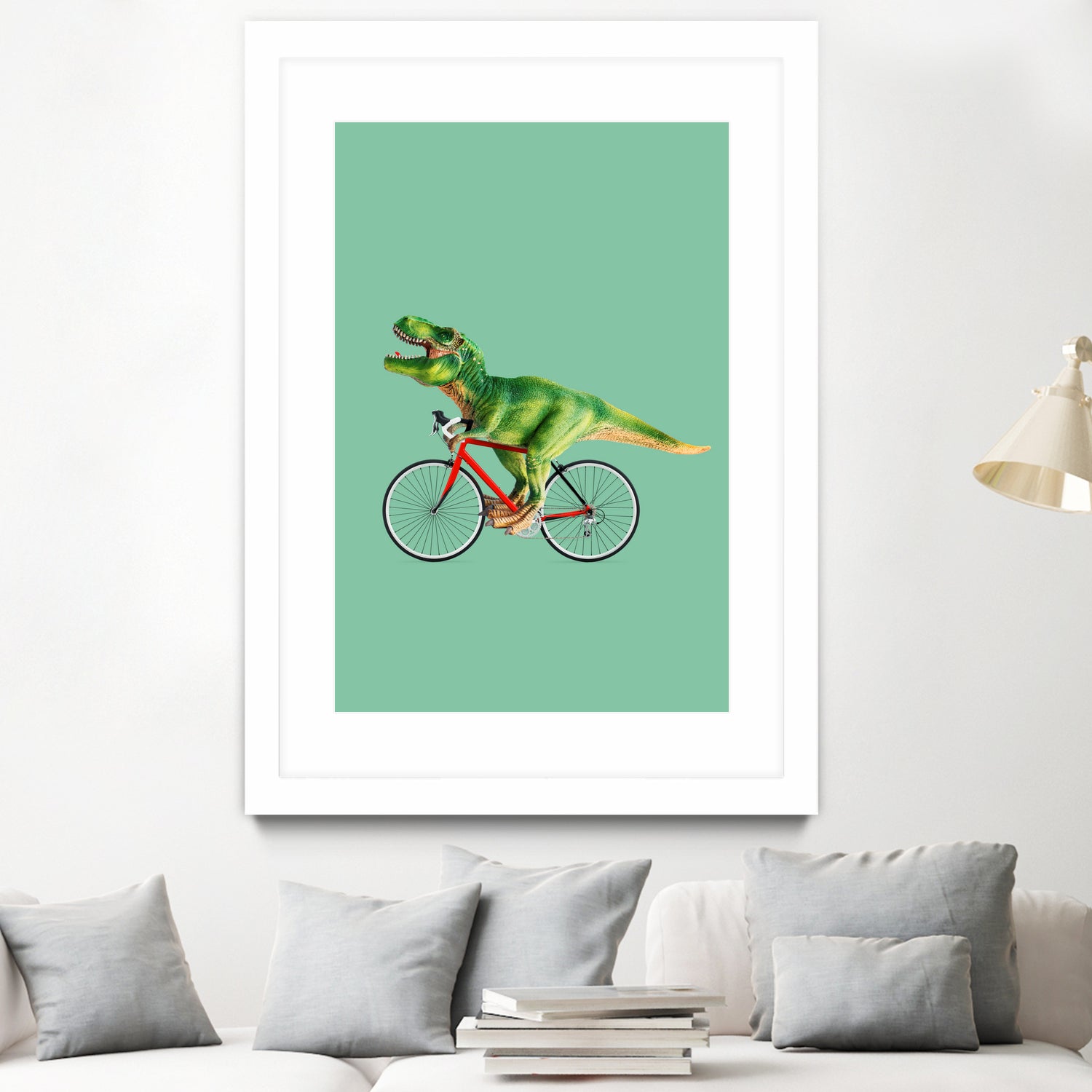 T-REX BIKE by Jonas Loose on GIANT ART - green photo manipulation