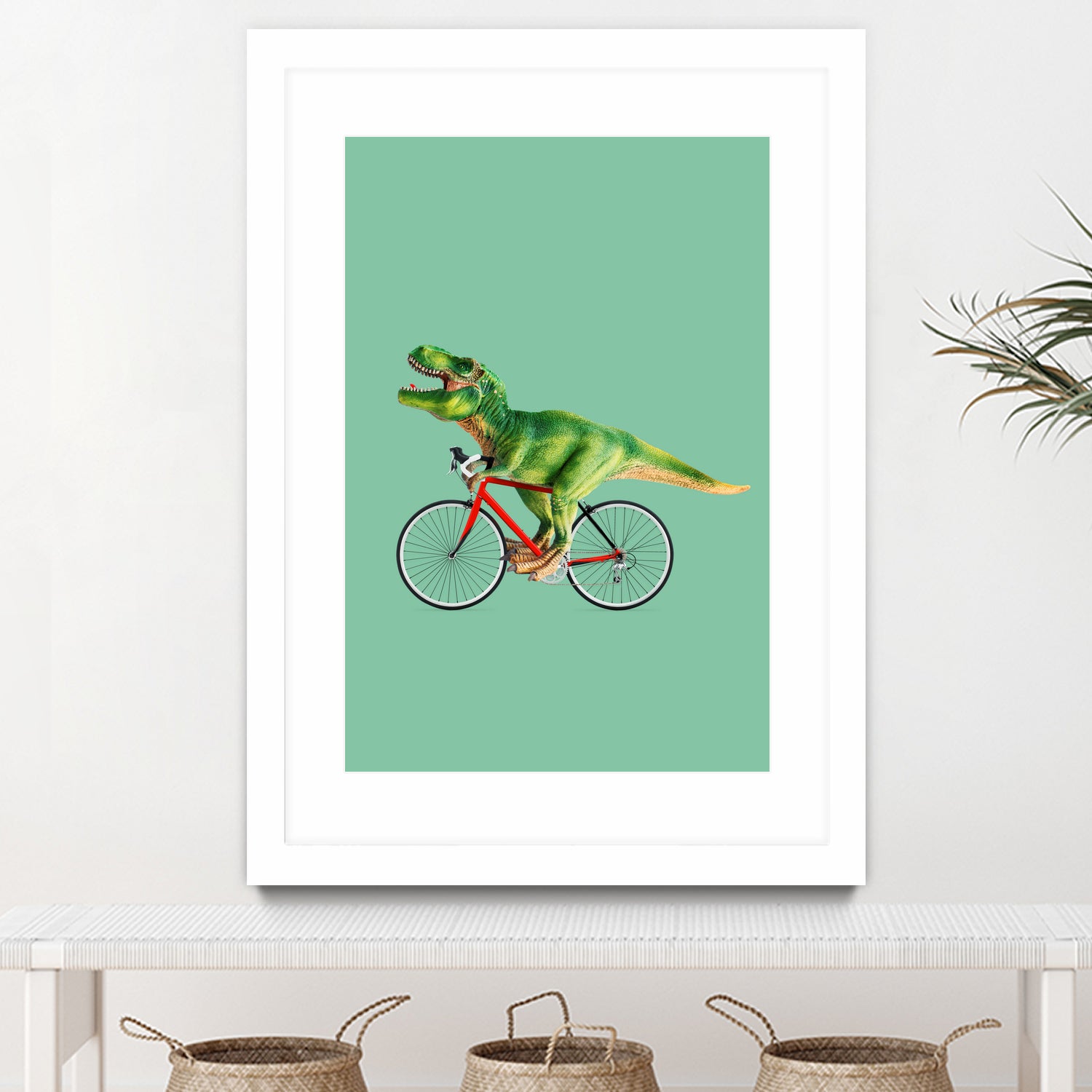 T-REX BIKE by Jonas Loose on GIANT ART - green photo manipulation