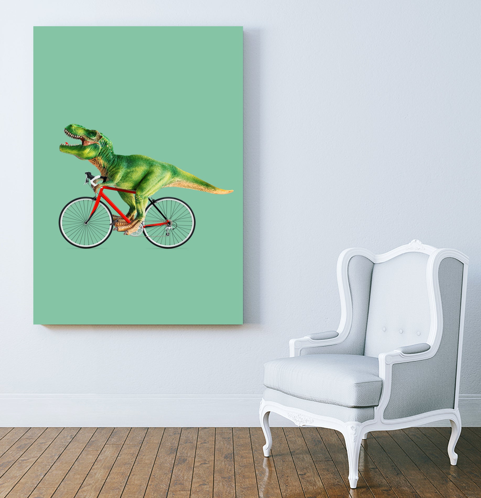 T-REX BIKE by Jonas Loose on GIANT ART - green photo manipulation