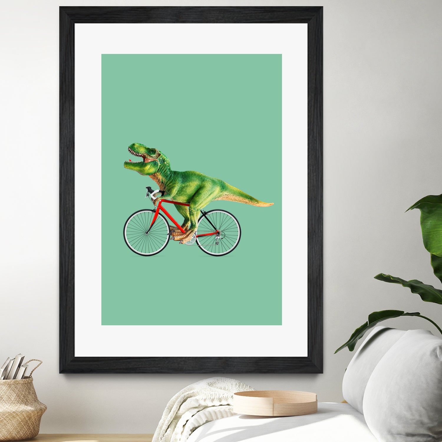 T-REX BIKE by Jonas Loose on GIANT ART - green photo manipulation