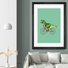 T-REX BIKE by Jonas Loose on GIANT ART - green photo manipulation