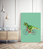 T-REX BIKE by Jonas Loose on GIANT ART - green photo manipulation