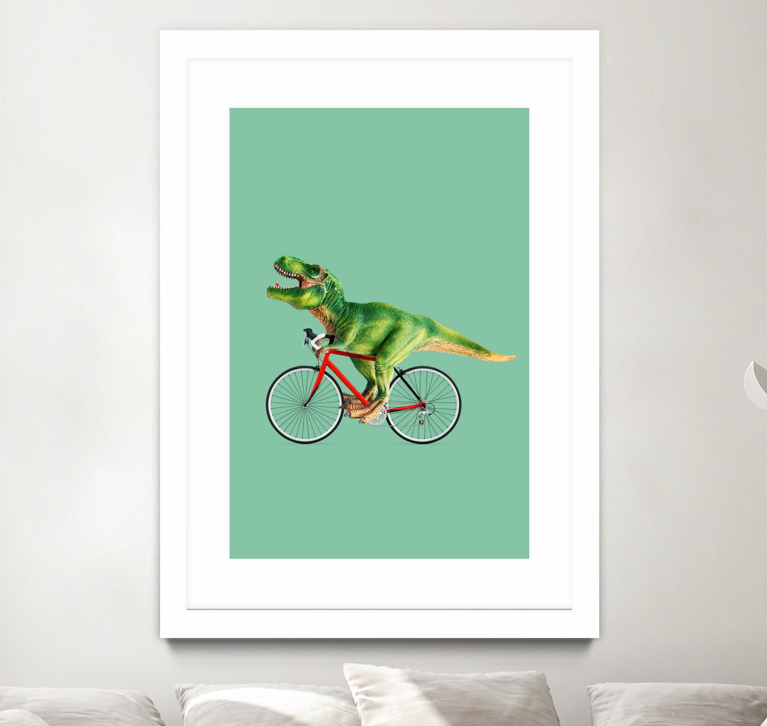 T-REX BIKE by Jonas Loose on GIANT ART - green photo manipulation