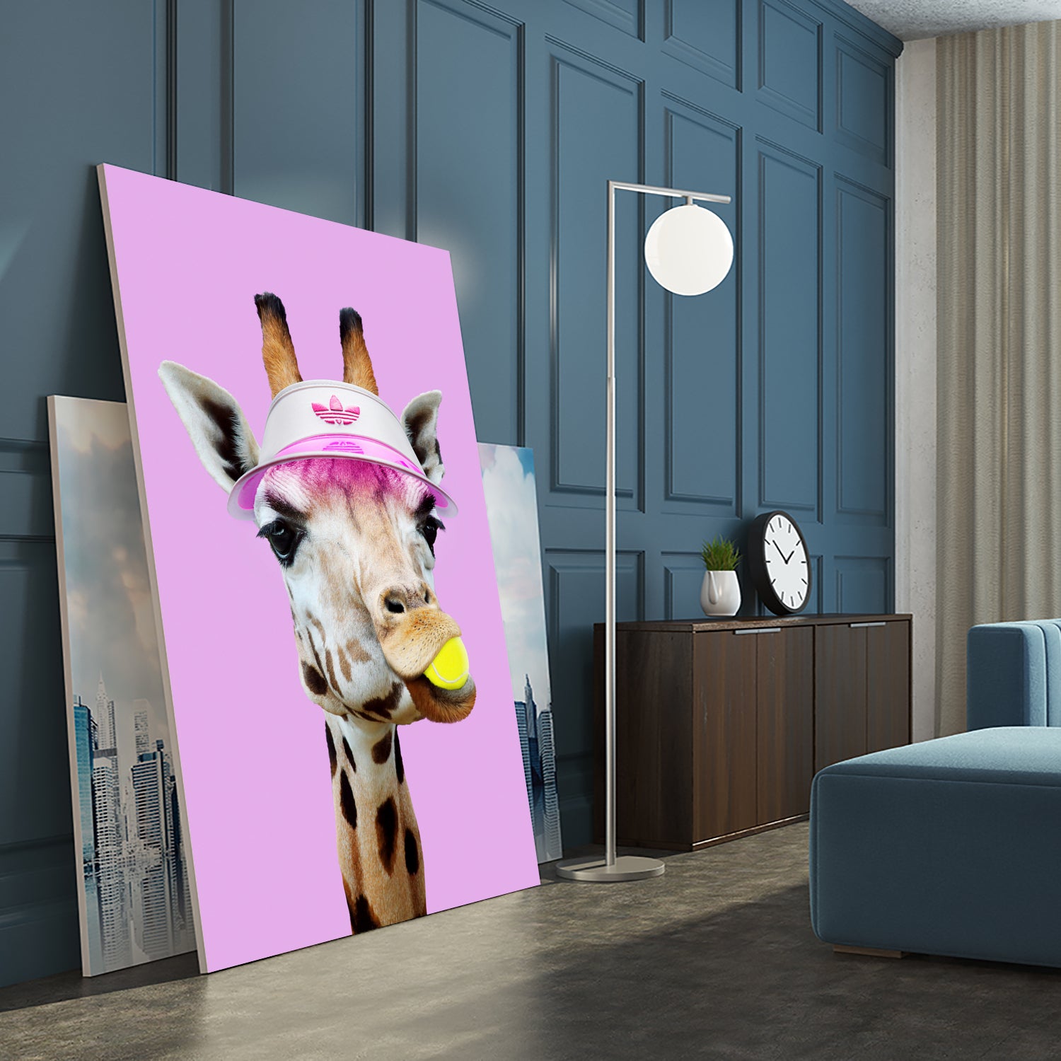 TENNIS GIRAFFE by Jonas Loose on GIANT ART - fuchsia photo manipulation