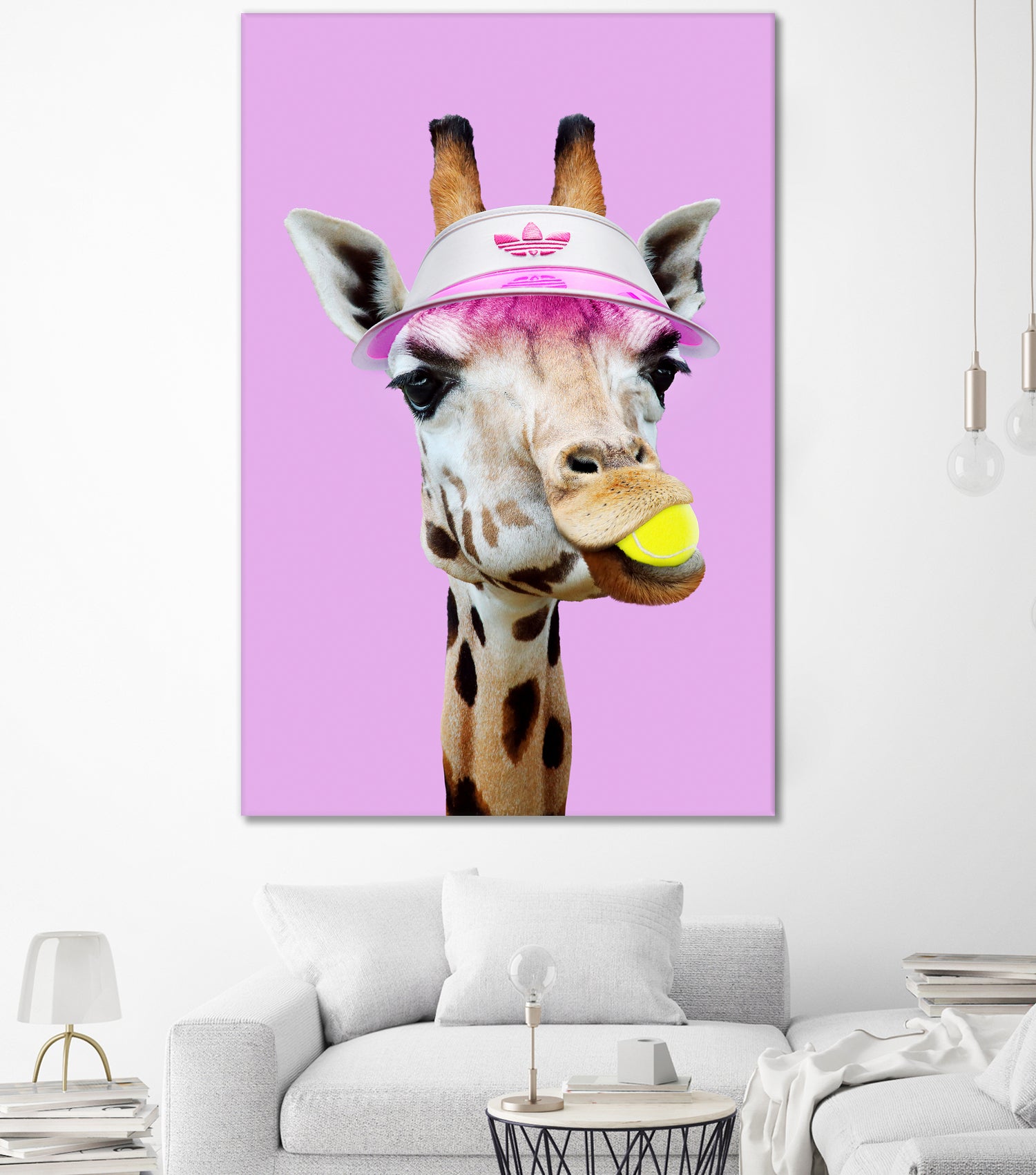 TENNIS GIRAFFE by Jonas Loose on GIANT ART - fuchsia photo manipulation