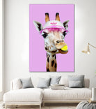 TENNIS GIRAFFE by Jonas Loose on GIANT ART - fuchsia photo manipulation