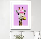 TENNIS GIRAFFE by Jonas Loose on GIANT ART - fuchsia photo manipulation