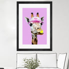 TENNIS GIRAFFE by Jonas Loose on GIANT ART - fuchsia photo manipulation