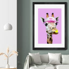 TENNIS GIRAFFE by Jonas Loose on GIANT ART - fuchsia photo manipulation