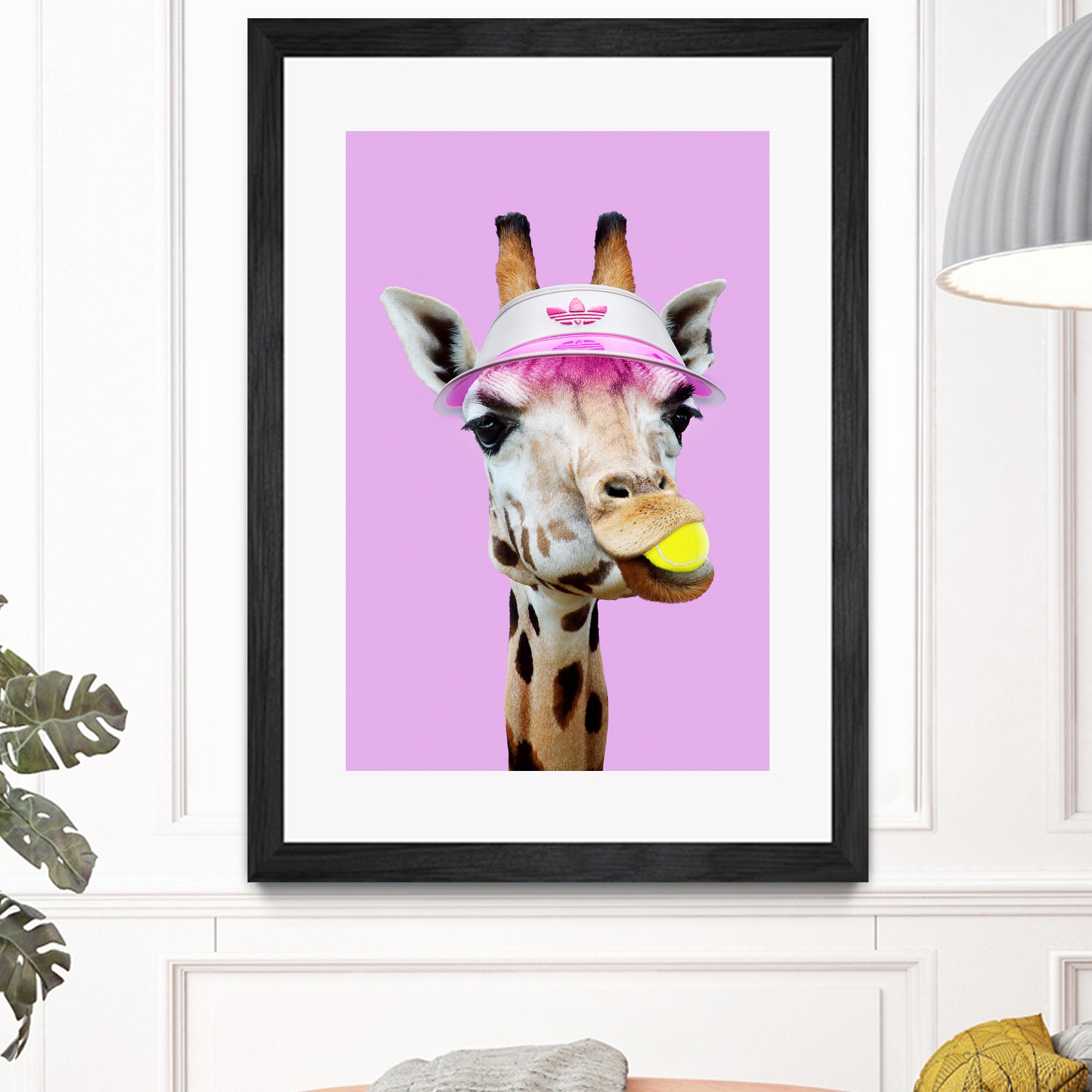 TENNIS GIRAFFE by Jonas Loose on GIANT ART - fuchsia photo manipulation