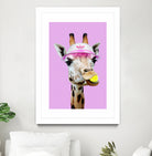 TENNIS GIRAFFE by Jonas Loose on GIANT ART - fuchsia photo manipulation