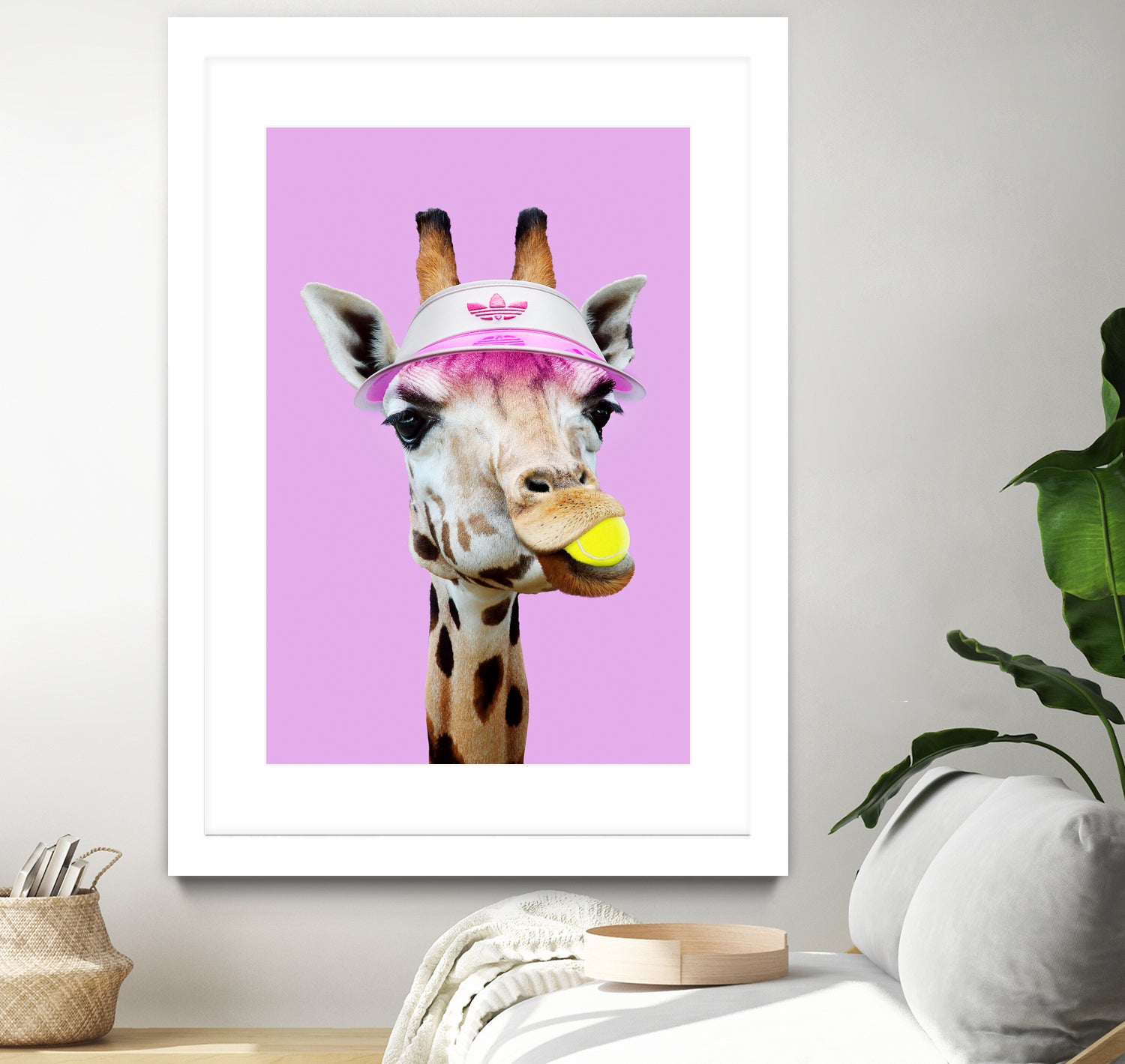 TENNIS GIRAFFE by Jonas Loose on GIANT ART - fuchsia photo manipulation