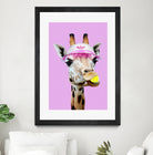 TENNIS GIRAFFE by Jonas Loose on GIANT ART - fuchsia photo manipulation