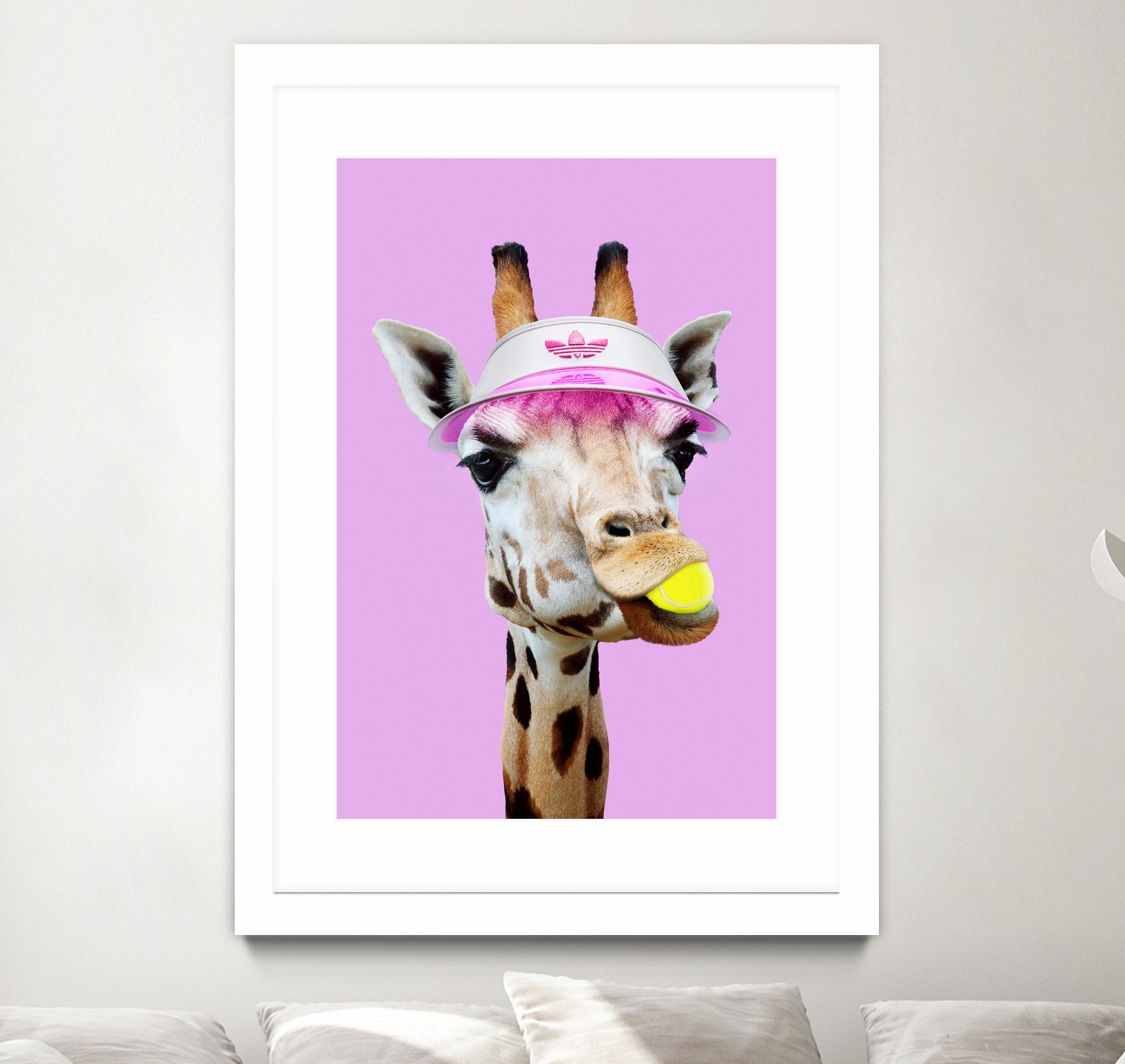 TENNIS GIRAFFE by Jonas Loose on GIANT ART - fuchsia photo manipulation