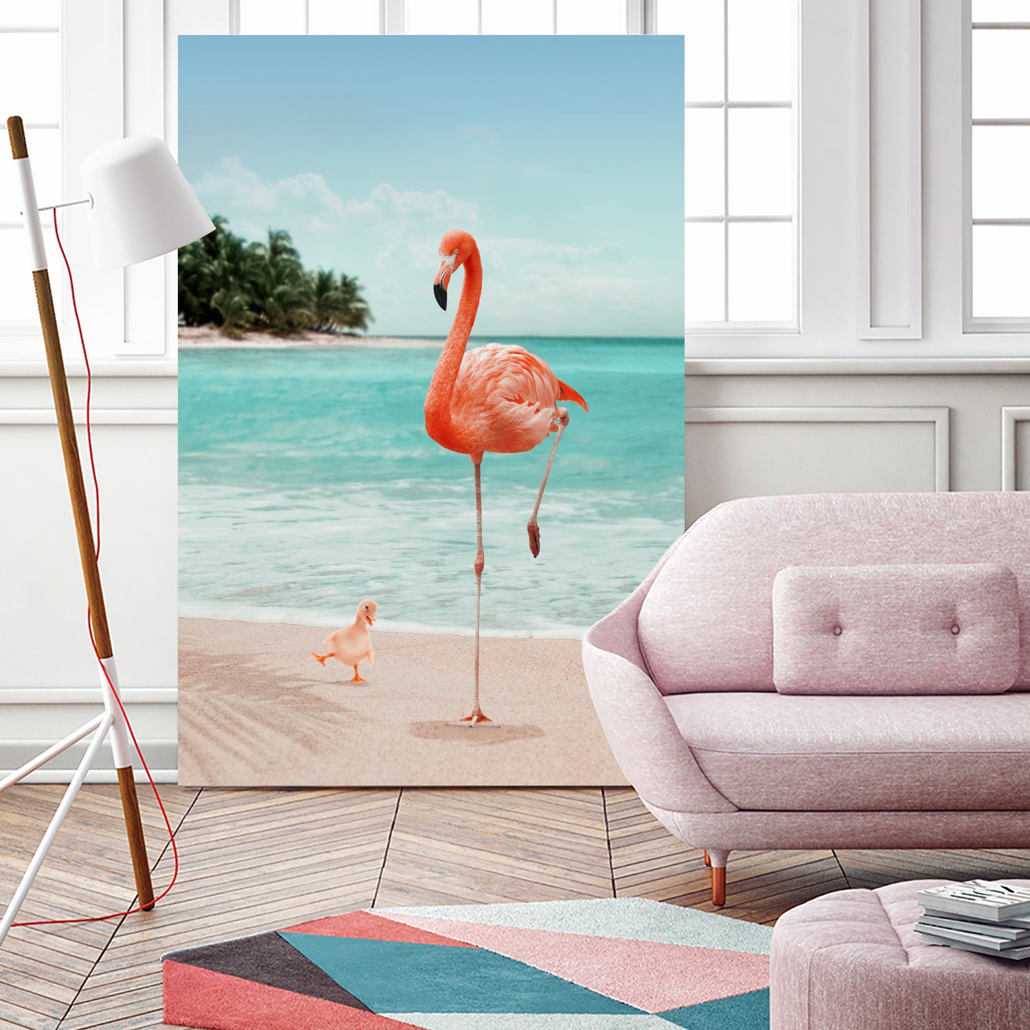 WANNABE FLAMINGO by Jonas Loose on GIANT ART - blue photo manipulation