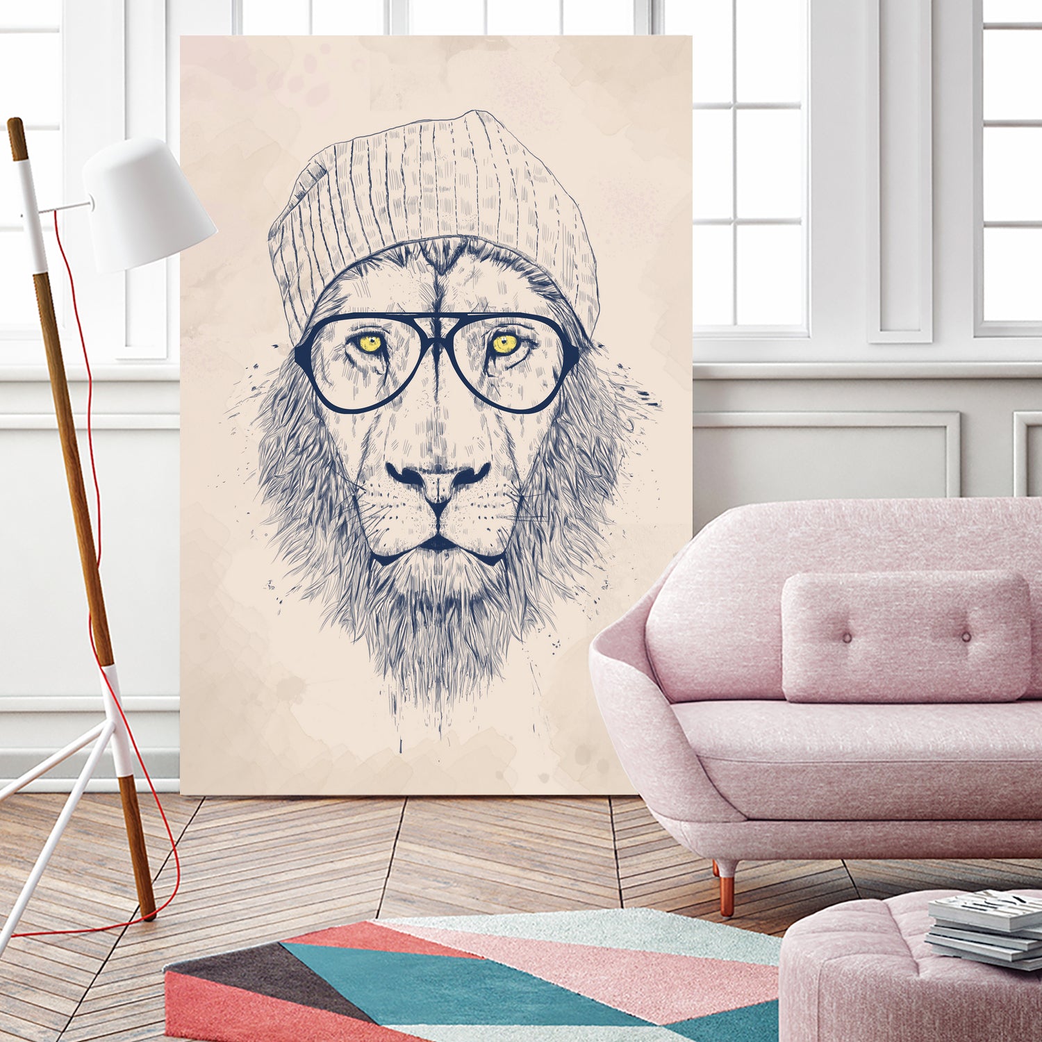 Cool lion by Solti Balázs on GIANT ART - brown digital painting