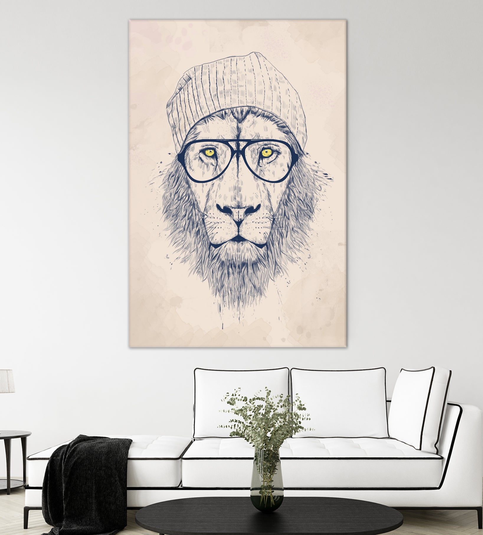 Cool lion by Solti Balázs on GIANT ART - brown digital painting