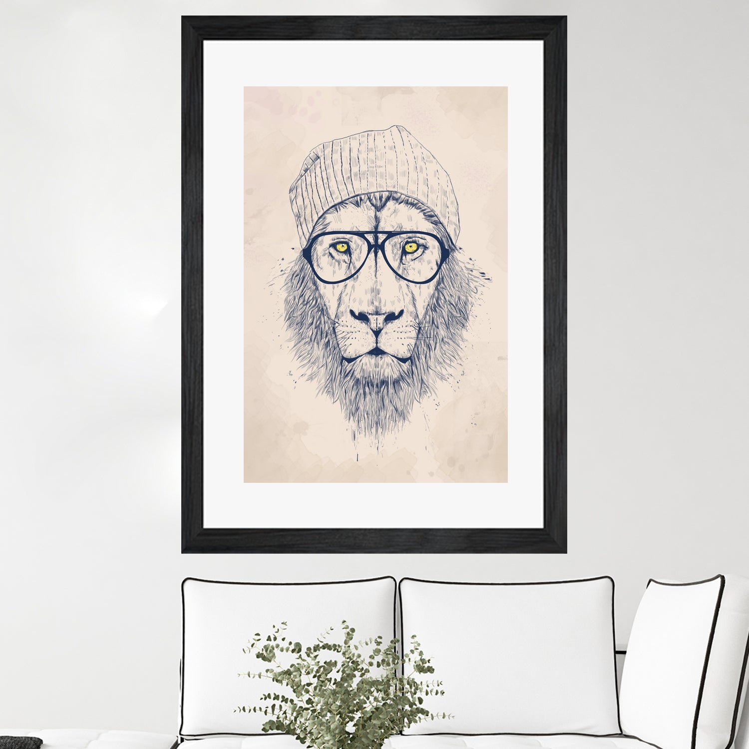 Cool lion by Solti Balázs on GIANT ART - brown digital painting