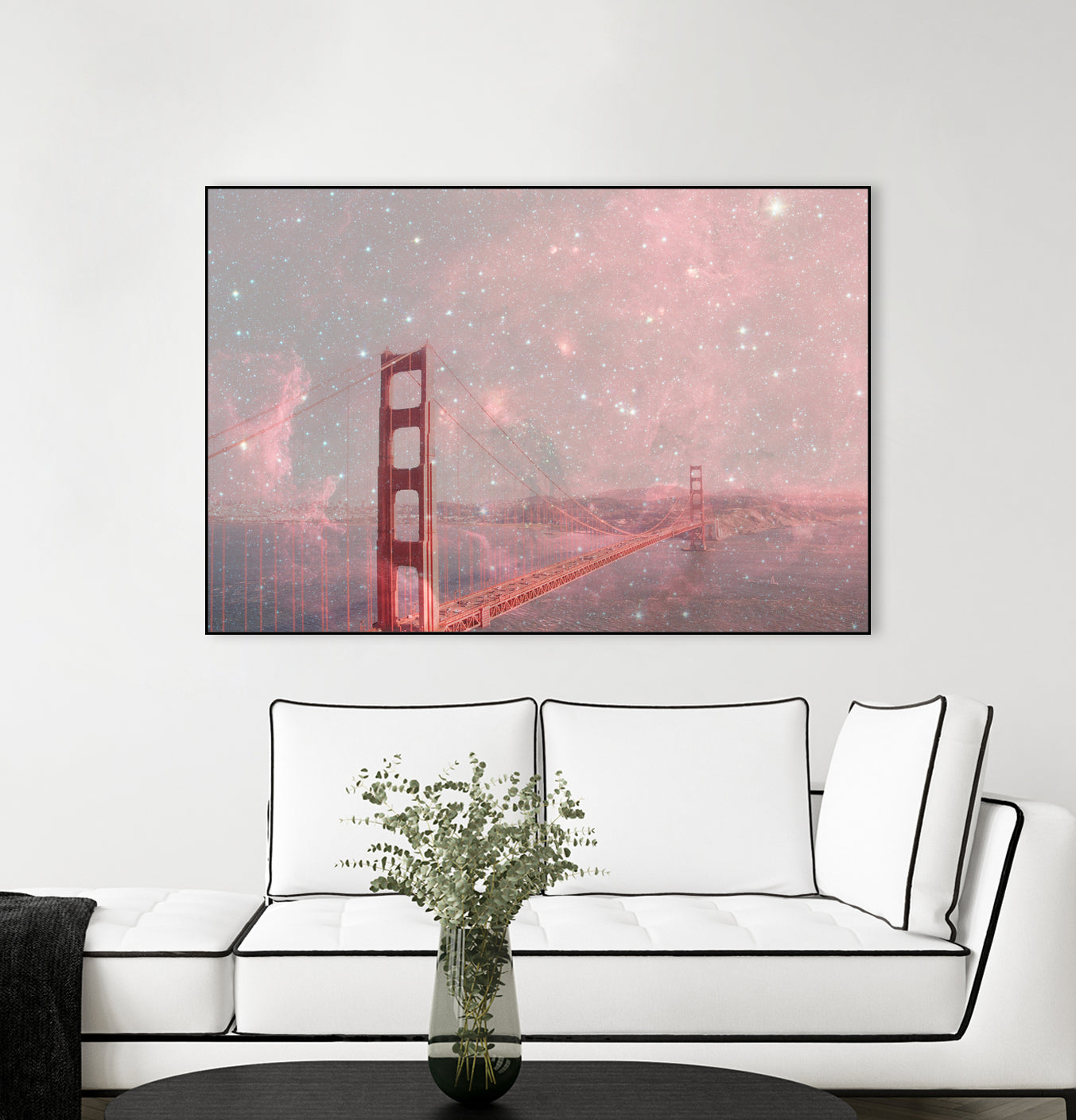 Stardust Covering San Francisco by Bianca Green on GIANT ART - pink photo illustration