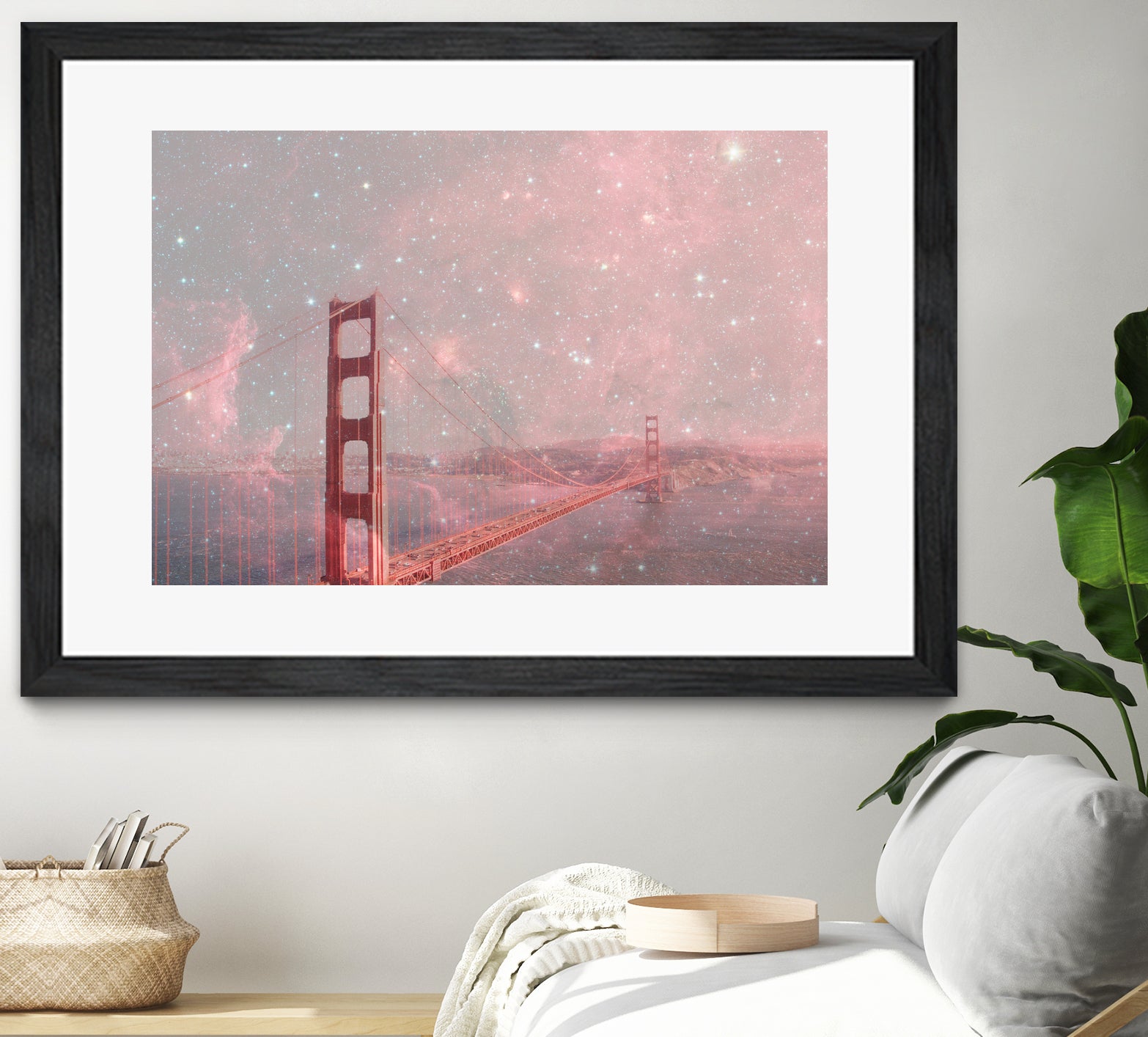 Stardust Covering San Francisco by Bianca Green on GIANT ART - pink photo illustration