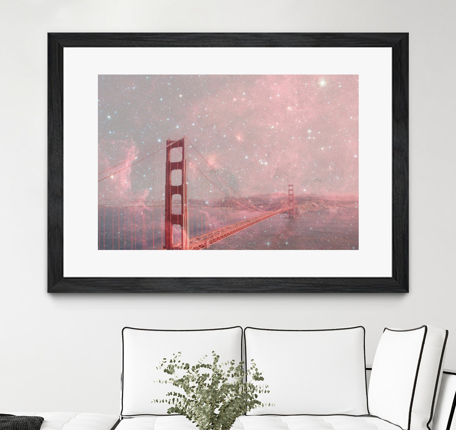 Stardust Covering San Francisco by Bianca Green on GIANT ART - pink photo illustration