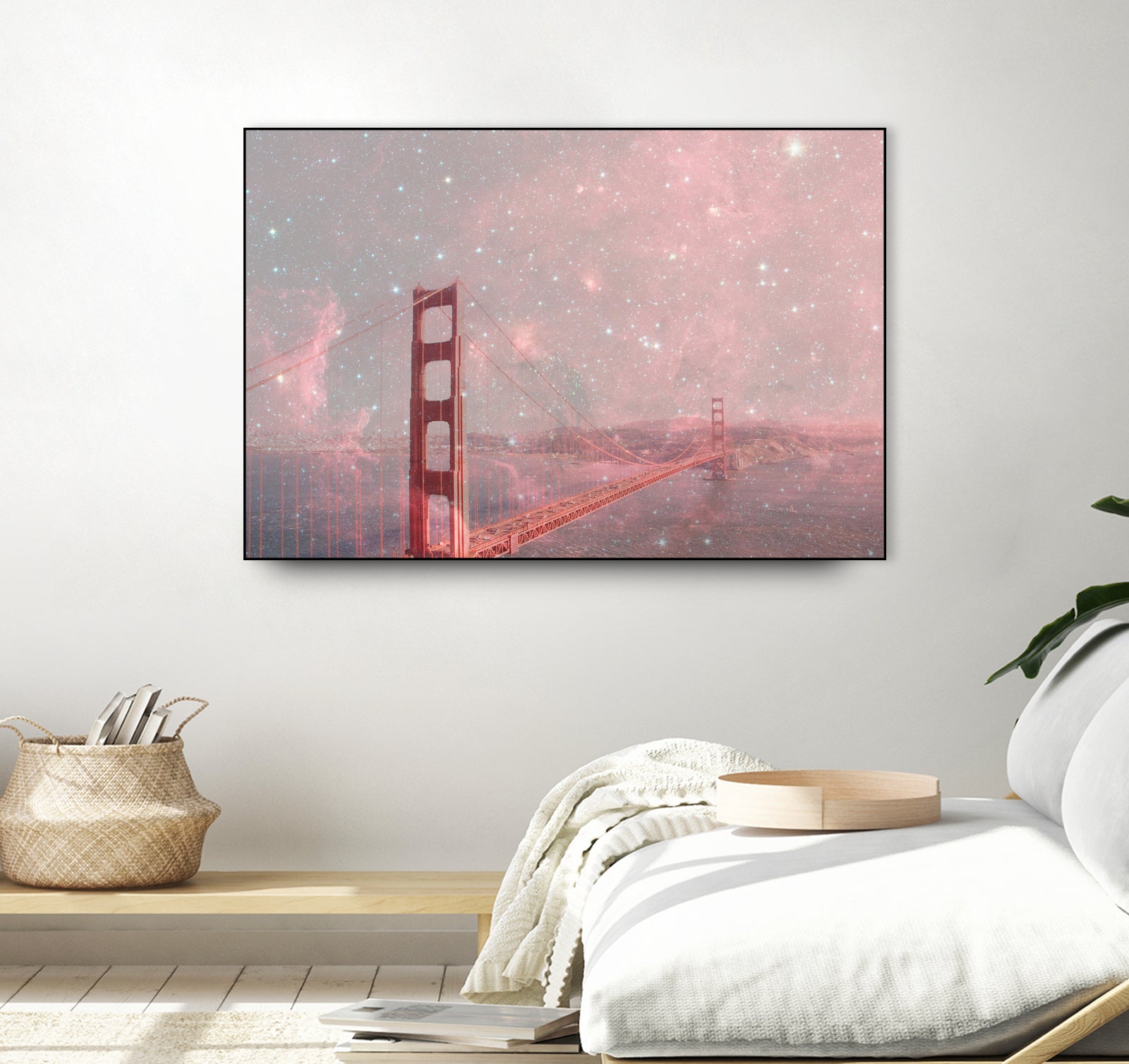 Stardust Covering San Francisco by Bianca Green on GIANT ART - pink photo illustration